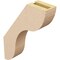Ekena Millwork 3-inch W x 12-inch D x 16-inch H Carmel Rough Cedar Woodgrain TimberThane Knee Brace, Primed BRCUR03X12X16CARRCPR - alternate 2